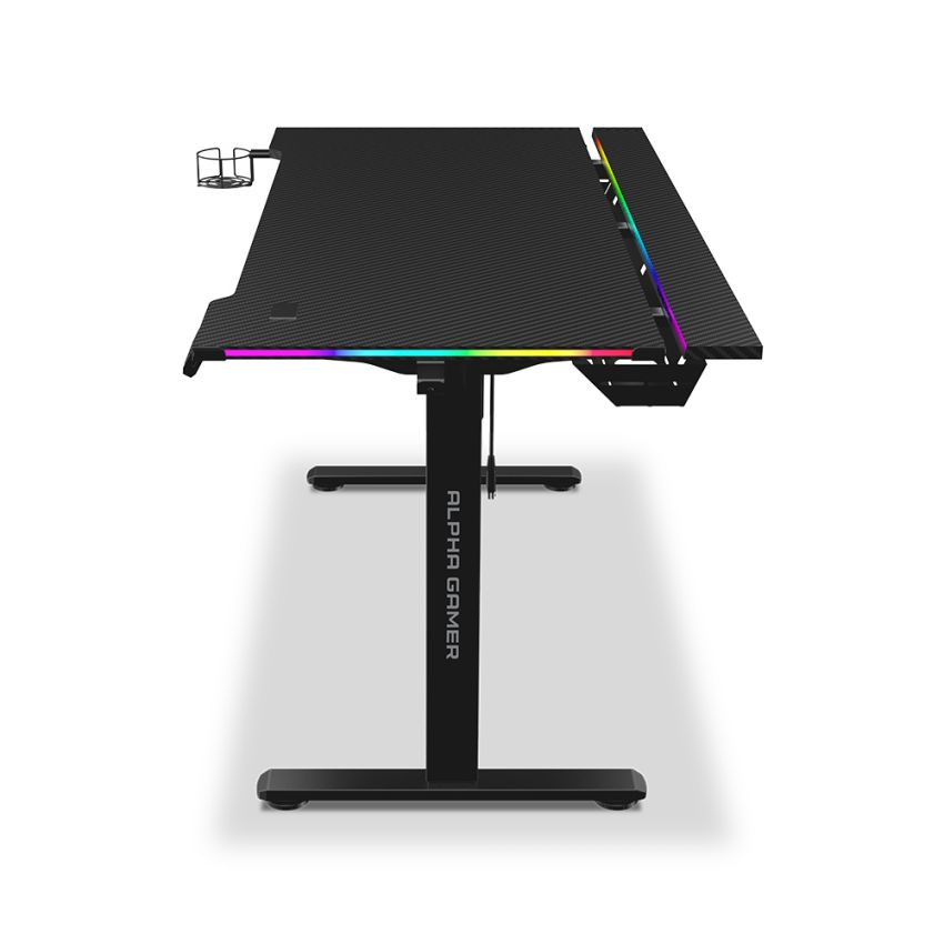 Alpha Gamer Zorya RGB Black - Secretaria Gaming Altura Regulável
