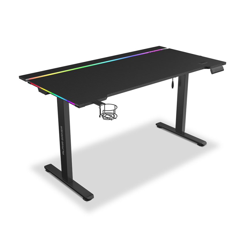 Alpha Gamer Zorya RGB Black - Secretaria Gaming Altura Regulável